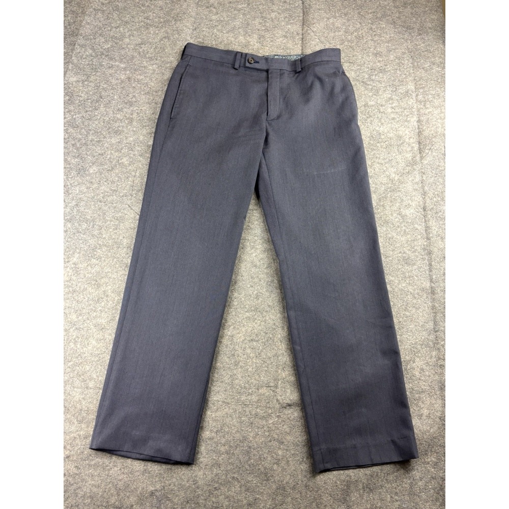 Lauren Ralph Lauren Men's 33x30 Blue Straight Leg Dress Pants Flat Front Classy